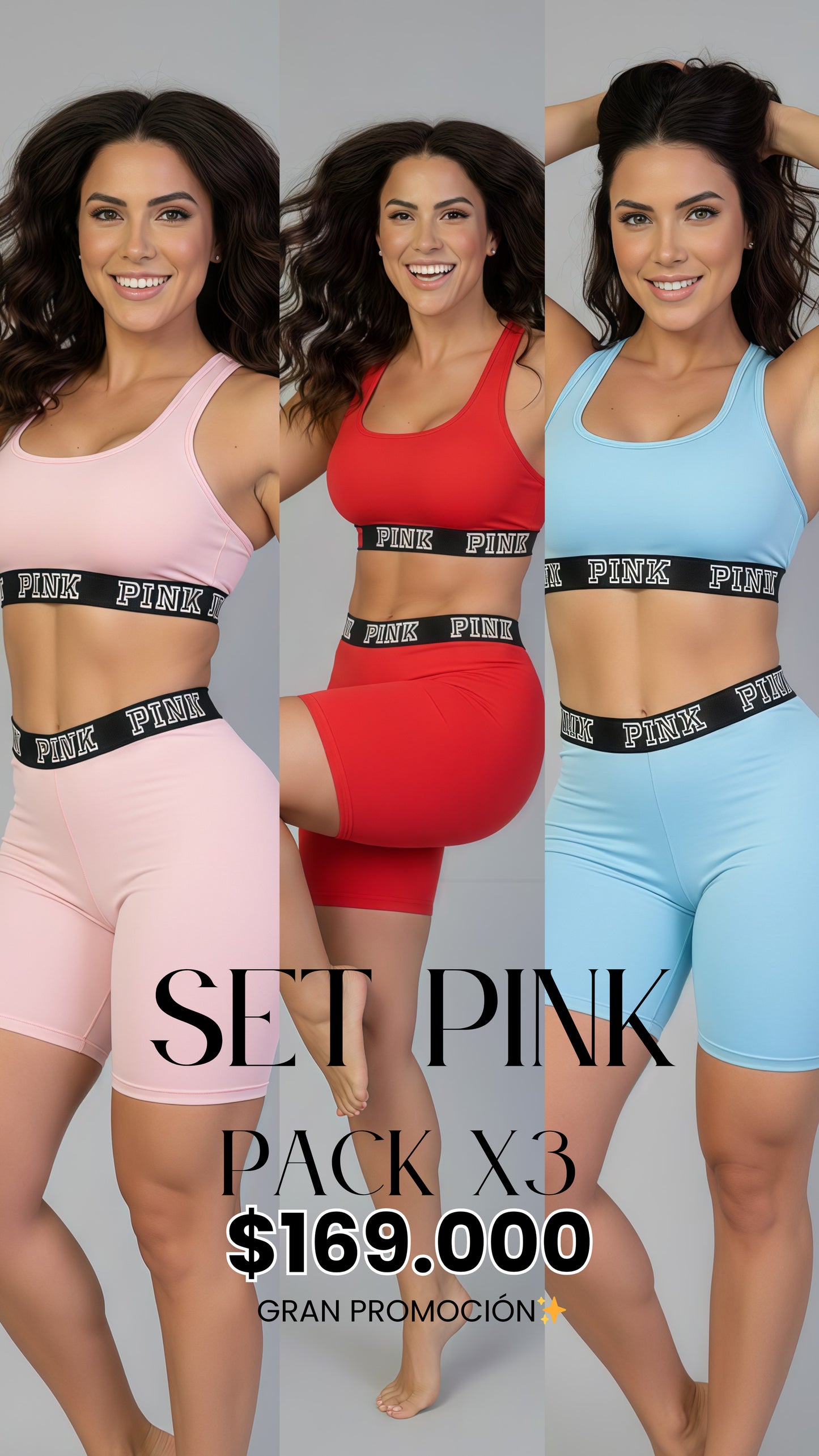 SET PINK 3X1