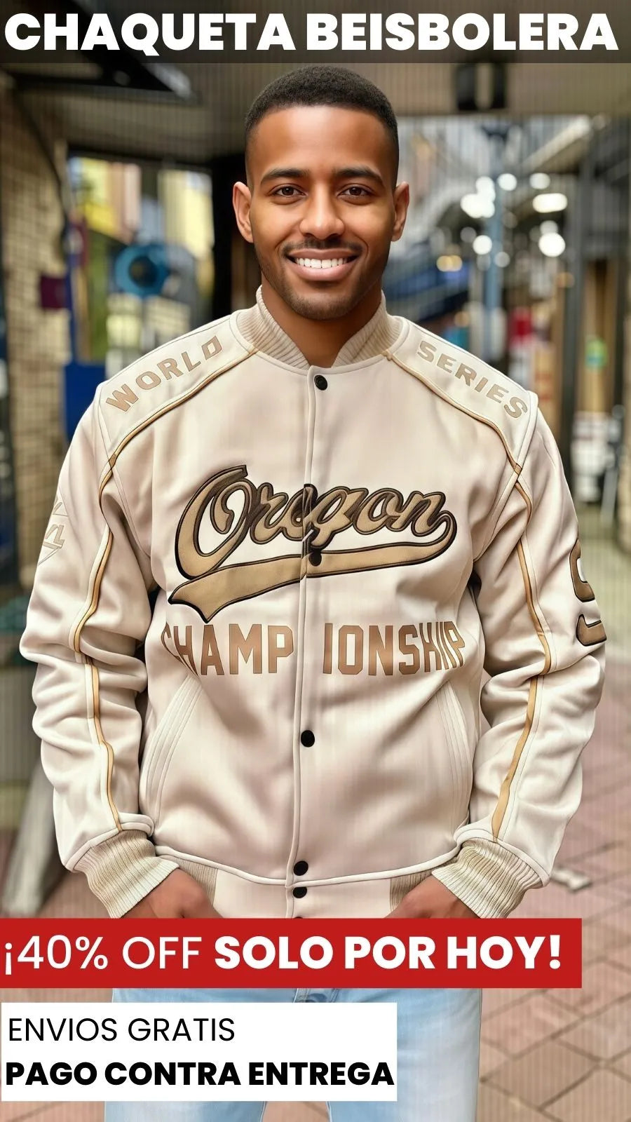 CHAQUETA BEISBOLERA OREGON